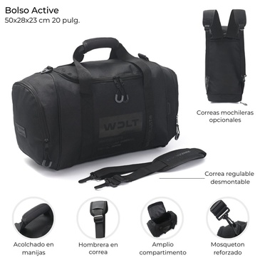 Bolso Active Con Correa Mochilera Wanderlust