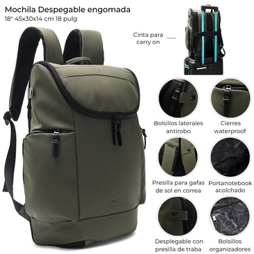 Venta por Mayor y Catalogo Mochila Desplegable Engomada 18