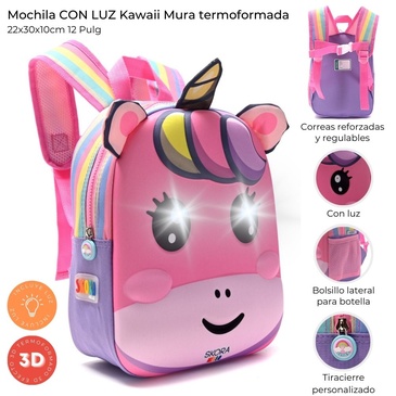 Mochila Con Luz Kawaii Mura 12 