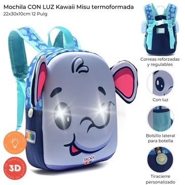 Mochila Con Luz Kawaii Misu 12 