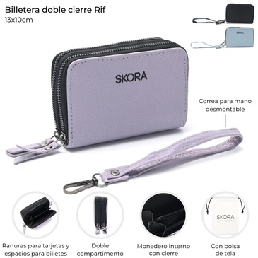 Billetera Doble Cierre Rif  - Skora