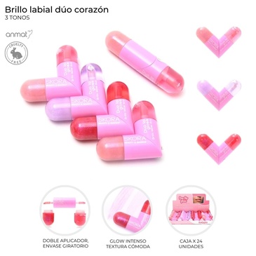 Brillo Labial Corazon Duo  Skora