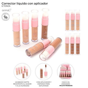 Venta por Mayor y Catalogo Corrector Con Aplicardor y Esponja Skora