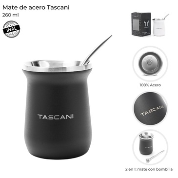 Venta por Mayor y Catalogo Mate De Acero 260ML Tascani