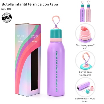 Botella Infantil Termica 530ML Skora