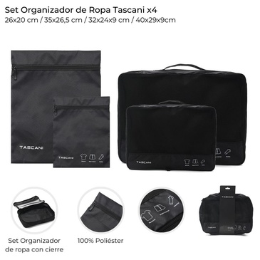 Organizador De Viaje x4 Tascani