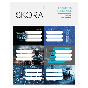 Etiquetas Autoadhesivas x 12 Unid. Gamer  Skora