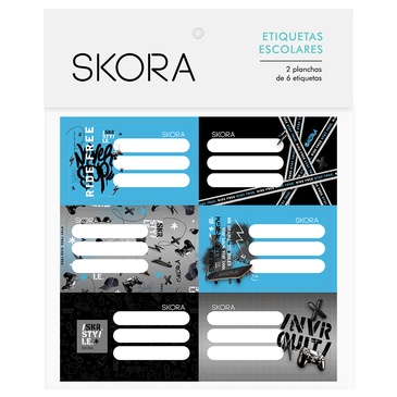 Etiquetas Autoadhesivas x 12 Unid. Grafitti Skora