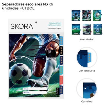 Separadores N3 x 6 Unid. Futbol Skora