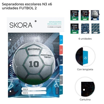 Separadores N3 x 6 Unid. Futbol Skora