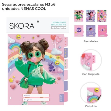 Separadores N3 x 6 Unid. Nenas Cool  Skora