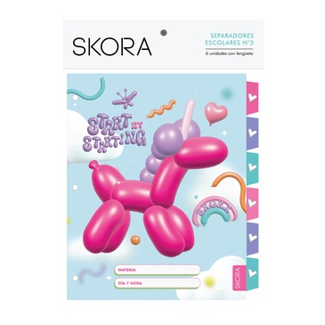 Separadores N3 x 6 Unid. Lettering - Skora
