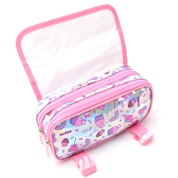 Cartuchera Doble Cierre Kawaii Gatito Helado - Skora