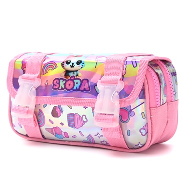 Cartuchera Doble Cierre Kawaii Gatito Helado - Skora