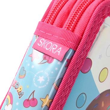 Cartuchera Doble Cierre Kawaii Muffin - Skora