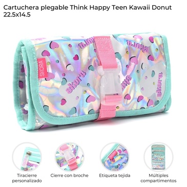 Cartuchera Plegable Kawaii Donut Skora