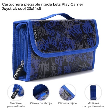 Cartuchera Plegable Rigida Play Gamer Joystick Cool  Skora