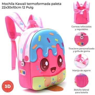 Mochila Kawaii Paleta Termoformada 12 