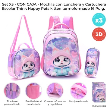 Set x3 Mochila 16 