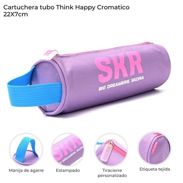 Cartuchera Tubo Happy Cromatico Skora
