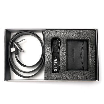 Set Cinto , Tarjetero y Llavero  - Wanderlust