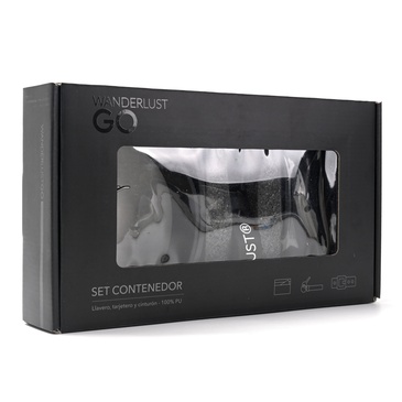 Set Cinto , Tarjetero y Llavero  - Wanderlust