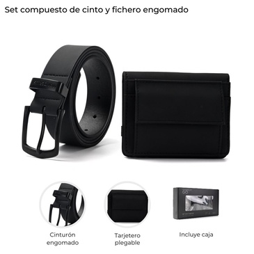 Set Cinto y Billetera Emgomada  Wanderlust