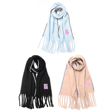 Bufanda Lisa Con Flecos - Skora