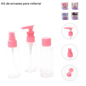 Kit De Envases Para Rellenar x 3 Unid. Skora