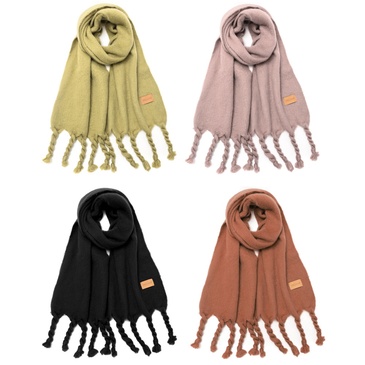 Bufanda Lisa Con Flecos  - Skora