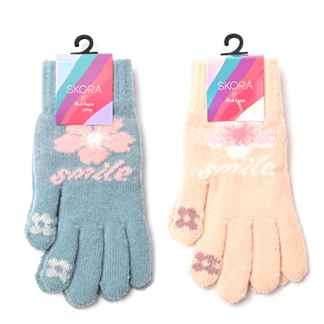 Venta por Mayor y Catalogo Guante Flor Smile Infantil  Skora