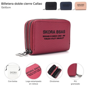 Billetera Doble Cierre Callao Skora