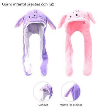 Gorro Infantil Orejitas Con Luz  Skora