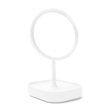 Espejo Circular Con Base Con Luz Led  - Skora