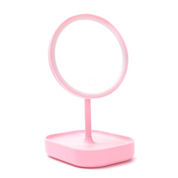 Espejo Circular Con Base Con Luz Led  - Skora