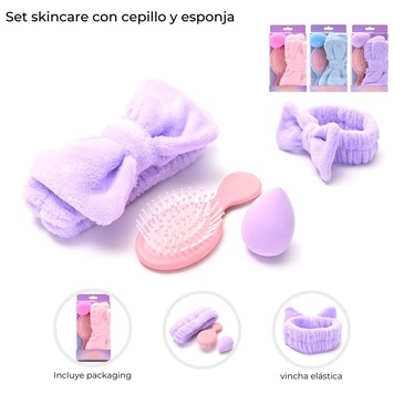 Set Skincare Con Cepillo y Esponja  Skora