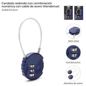Candado Redondo Con Combinacion Numerica  Wanderlust