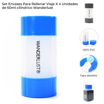 Set Envases Para Rellenar Viaje x4 60ml Wanderlust