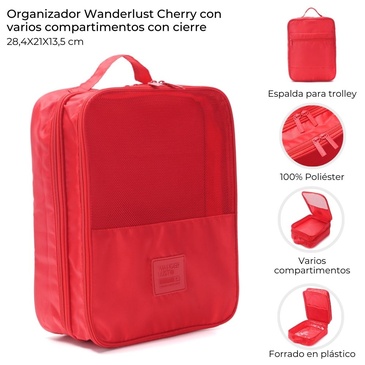 Organizador Cherry Con Varios Compartimientos  Wanderlust