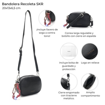 Bandolera Recoleta Con Llavero Skora