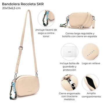 Bandolera Recoleta Con Llavero Skora