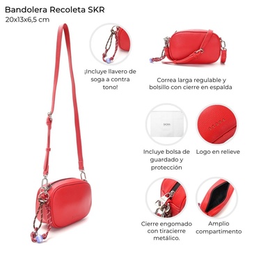Bandolera Recoleta Con Llavero Skora