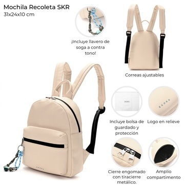 Mochila Recoleta Con Llavero Skora