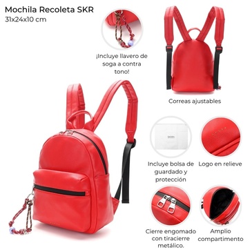 Mochila Recoleta Con Llavero Skora