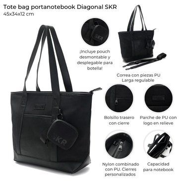 Cartera Tote Bag Portanotebook Skora