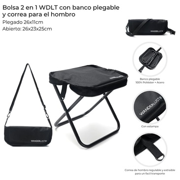 Bolsa 2 en 1 Con Banco Plegable Wanderlust