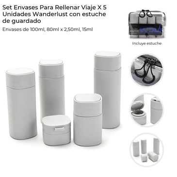 Venta por Mayor y Catalogo Set Envases Para Rellenar Wanderlust