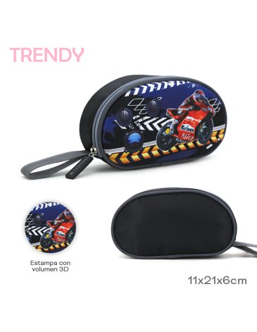 Cartuchera Estampada Con Volumen 3D 1 Cierre Trendy