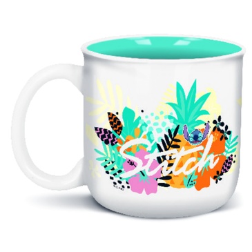 Taza Ceramica Stitch Palmeras 414ML - Disney