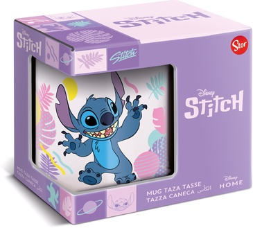 Taza Ceramica Stitch Flores Hawaianas 325ML Disney